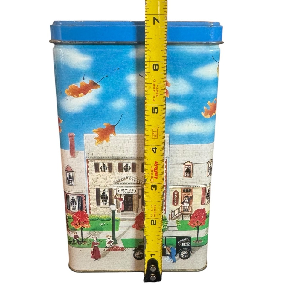 Vintage Decorative Hershey Chocolate Hometown Series Tin with Autumn Scene - Picture 3 of 9